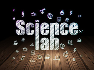 Image showing Science concept: Science Lab in grunge dark room