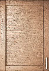 Image showing Wooden door of wardrobe in kitchen