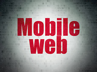 Image showing Web development concept: Mobile Web on Digital Paper background