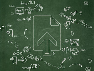 Image showing Web design concept: Upload on School Board background