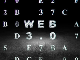 Image showing Web design concept: Web 3.0 in grunge dark room