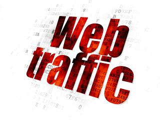 Image showing Web development concept: Web Traffic on Digital background