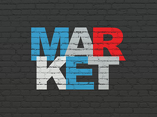 Image showing Advertising concept: Market on wall background