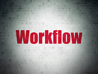 Image showing Business concept: Workflow on Digital Paper background