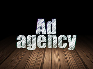 Image showing Marketing concept: Ad Agency in grunge dark room