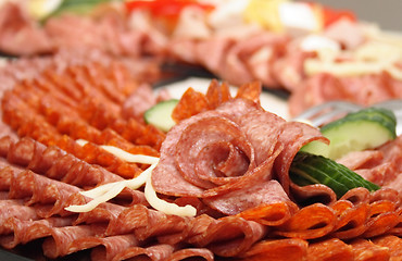 Image showing salami rose