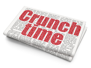 Image showing Business concept: Crunch Time on Newspaper background