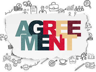 Image showing Finance concept: Agreement on Torn Paper background