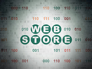 Image showing Web design concept: Web Store on Digital Paper background