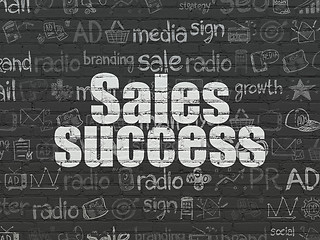 Image showing Marketing concept: Sales Success on wall background