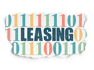 Image showing Finance concept: Leasing on Torn Paper background