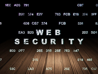 Image showing Web development concept: Web Security in grunge dark room