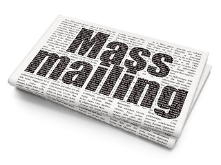 Image showing Marketing concept: Mass Mailing on Newspaper background