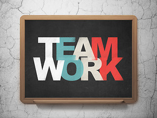 Image showing Finance concept: Teamwork on School Board background