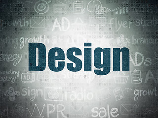 Image showing Advertising concept: Design on Digital Paper background