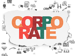 Image showing Finance concept: Corporate on Torn Paper background