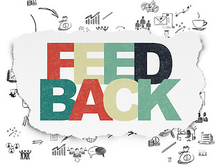 Image showing Finance concept: Feedback on Torn Paper background
