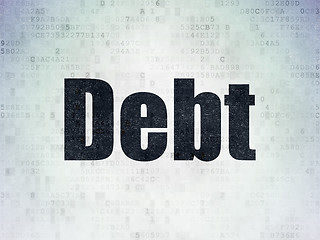 Image showing Business concept: Debt on Digital Paper background