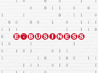 Image showing Finance concept: E-business on wall background