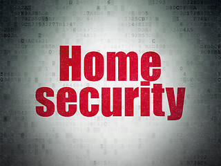 Image showing Protection concept: Home Security on Digital Paper background