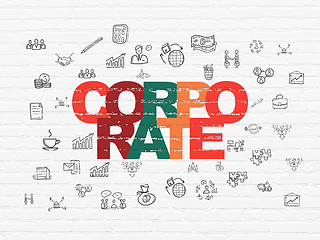 Image showing Finance concept: Corporate on wall background