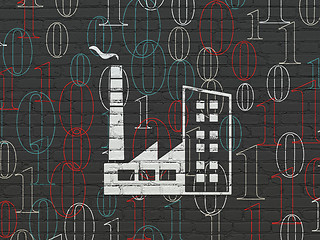 Image showing Business concept: Industry Building on wall background