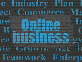 Image showing Finance concept: Online Business on wall background