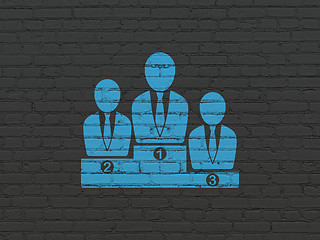 Image showing Finance concept: Business Team on wall background