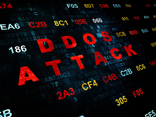 Image showing Security concept: DDOS Attack on Digital background