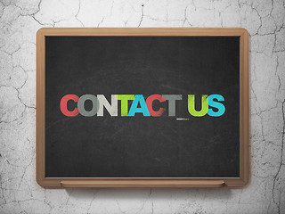 Image showing Business concept: Contact us on School Board background