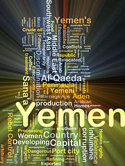 Image showing Yemen background concept glowing