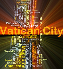 Image showing Vatican City background concept glowing