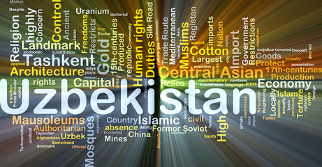 Image showing Uzbekistan background concept glowing