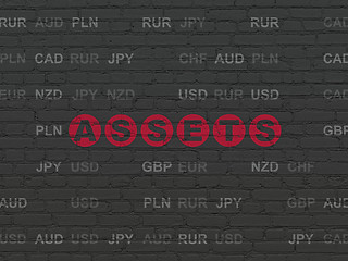 Image showing Banking concept: Assets on wall background