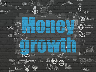 Image showing Banking concept: Money Growth on wall background