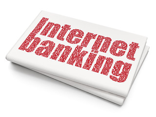 Image showing Banking concept: Internet Banking on Blank Newspaper background