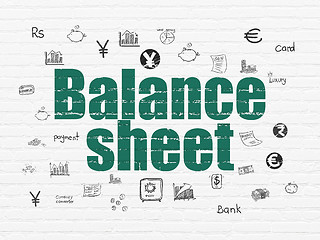 Image showing Money concept: Balance Sheet on wall background