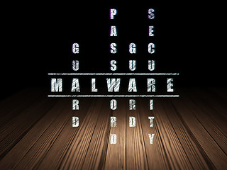 Image showing Security concept: Malware in Crossword Puzzle