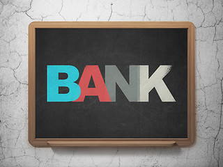 Image showing Money concept: Bank on School Board background