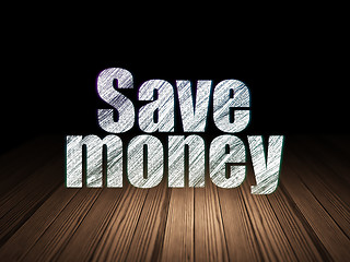 Image showing Banking concept: Save Money in grunge dark room