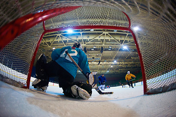 Image showing ice hockey goalkeeper