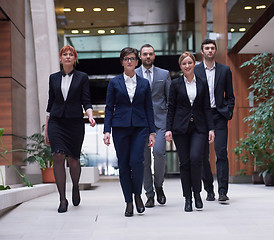 Image showing business people team walking