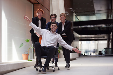 Image showing business people group have fun