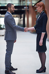 Image showing business man and woman hand shake