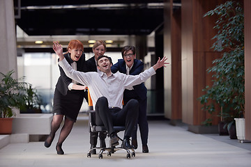 Image showing business people group have fun