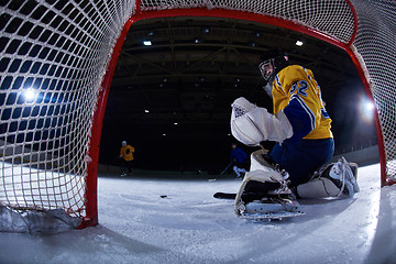 Image showing ice hockey goalkeeper