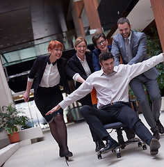 Image showing business people group have fun