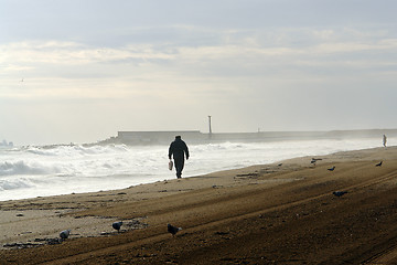 Image showing walk on the beach