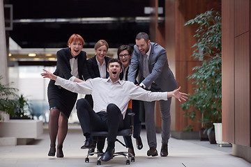 Image showing business people group have fun