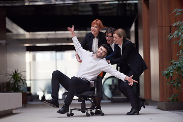 Image showing business people group have fun